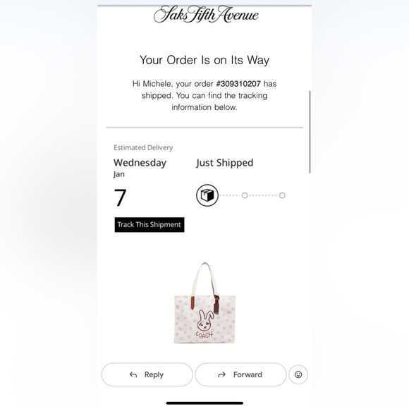 Coach Cream Tote with Brown Accents - Picture 7 of 9